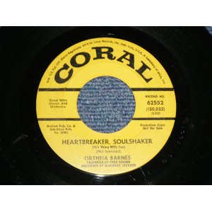 画像: ORTHEIA BARNES - A) HEARTBREAKER, SOULSHAKER  B) TAKE MY HEART AND SOUL (NORTHERN SOUL BALLAD / DANCEABLE MID-UP TEMPO) (Ex++/Ex++) / 1968 US AMERICA ORIGINAL "YELLOW LABEL PROMO" Used 7"45 