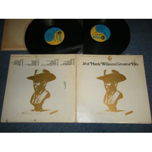 画像: HANK WILLIAMS SR. - 24 OF HANK WILLIAMS' GREATEST HITS (Ex++/MINT- EDSP) /1971 US AMERICA  ORIGINAL "BLUE Label" STEREO Used 2-LP 