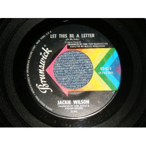 画像: JACKIE WILSON - A) LET THIS BE A LETTER  B) DIDN'T I (Ex+++/Ex+++) / 1970 US AMERICA ORIGINAL Used 7"45