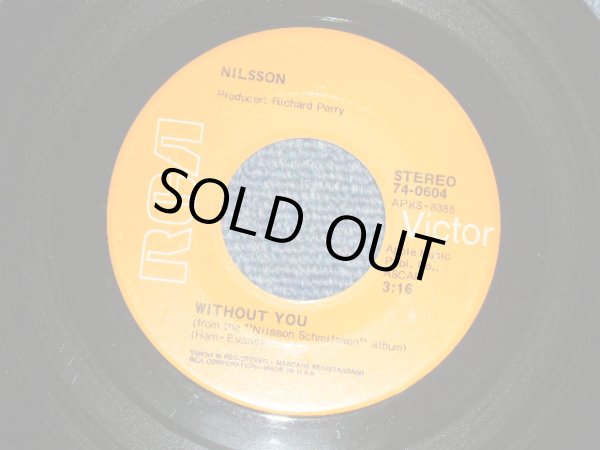 画像1: NILSON - A) WITHOUT YOU   B) GOTTA GET UP  (Ex+++/Ex+++) / 1971 US AMERICA ORIGINAL Used 7" Single 