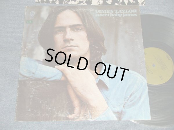 画像1: JAMES TAYLOR - SWEET BABY JAMES : NO POSTER SONG SHEET : 1st Press "NON-TITLE Credit" on Front Cover (Matrix #A)WS-1843 39638-2  HI, JAMES  B)WS 18438-B 39639-1A THAT'S ALL FOLKS ) "SANTA MARIA Press" (VG+++/Ex+V STOFC) / 1970 US ORIGINAL 1st Press GREEN & "WB" Label Used  LP