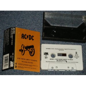 画像: AC/DC - FOR THOSE ABOUT TO ROCK WE SAULTE YOU (Ex+++/MINT CRACK) / 1981 US AMERICA ORIGINAL Used CASSETTE TAPE