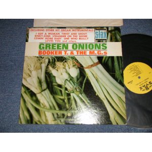 画像: BOOKER T.& THE MG'S - GREEN ONIONS (With HYPE SEAL) (Ex+++/Ex+) / 1966 US AMERICA ORIGINAL"YELLOW + NO CREDIT at BOTTOM Label"  STEREO Used LP 