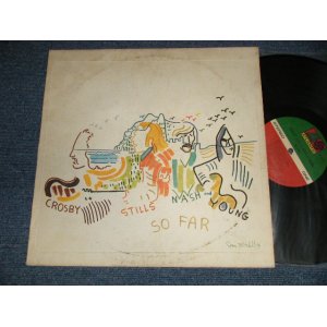 画像: CSN&Y / CROSBY, STILLS, NASH & YOUNG - SO FAR (RICHMOND press in INDIANA) (Ex-/Ex+ Looks:Ex, Ex++) / 1974 US AMERICA ORIGINAL 1st Press "RED & GREEN Label" "Large 75 ROCKFELLER Label" "TEXTURED with EMBOSSED COVER" Used LP 