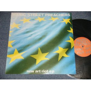 画像: MANIC STREET PREACHERS - NEW ART RIOT E.P.  (Ex+++/Ex+++) / 1990 UK ENGLAND ORIGINAL ORIGINAL "Orange & Silver Labels" Version, "BLACK WAX/Vinyl" Used 12" EP