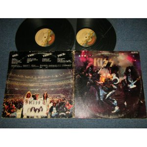 画像: KISS - ALIVE! : NO Booklet (VG+++/Ex+++ Looks:Ex++) / 1977 Version US AMERICA 2nd Press "TAN Label with DESERT SCENE With CASABLANCA Label"  Used 2-LP's 