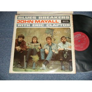 画像: JOHN MAYALL BLUES BREAKERS  - WITH ERIC CLAPTON (Matrix # A)ARL-7297-1A B)ARL-7298-1A) (Ex+/Ex++) / 1966 UK ENGLAND ORIGINAL1st Press "FLIP-BACK at BACK COVER"  "Un-Boxed DECCA Label" MONO Used LP 