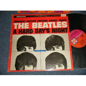 画像: THE BEATLES - A HARD DAYS NIGHT (Sound Track) (Ex/MINT-  EDSP, TOFC) / 1967-68 Version US AMERICA "PINK&ORANGE Label"  STEREO Used LP 