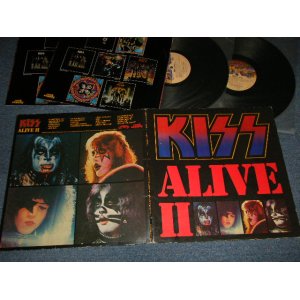 画像:  KISS - ALIVE II  (With BOOKLET & INNER)  (Matrix #A)S1 NBLP-7076-AS-SM2 STERLING B)S1 NBLP-7076-BS-SM1  STERLING  C)S1 NBLP-7076-CS-SM4  STERLING  D)S1 NBLP-7076-DS-SM3 STERLING)  "SANTA MARIA Press in CA" (Ex++/Ex++) / 1977 US AMERICA  ORIGINAL Used 2-LP 