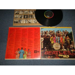 画像:  BEATLES  - SGT PEPPERS LONELY HEARTS CLUB BAND(NO Cut Outs + NO CUSTOM SLEEVE) (Matrix #A)SMAS-1-2653-A-10 : CJ ＊ B)SMAS-2-2653-A-12  ＊) "LOS ANGELES Press in CA"  (Ex/Ex TEAROFC, EDSP, WOFC) / 1968 US AMERICA ORIGINAL 1st Press "BLACK with RAINBOW Label" Used LP 