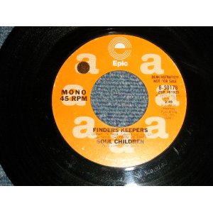 画像:  SOUL CHILDREN - A)Finders Keepers (Mono)	 B)Finders Keepers (Stereo)(Ex++?Ex++) / 1975 US AMERICA ORIGINAL "PROMO ONLY SAME FLIP MONO/STEREO"  Used 7" Single