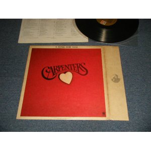 画像: CARPENTERS - A SONG FOR YOU (With CUSTOM INNER SLEEVE)(Matrix #A)A&M SP-3531-P1 B)A&M SP-3532-P1)"PITMAN Press in NJ"(Ex+/Ex+++ Looks:Ex++)  / 1972 US AMERICA "BROWN LABEL" Used  LP 