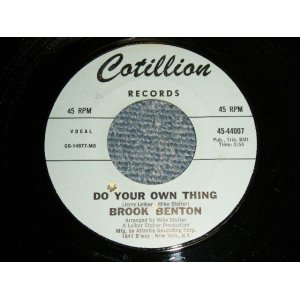 画像: Brook Benton - A)I Just Don't Know What To Do With Myself  B)Do Your Own Thing (E+++/Ex+++ BB) / 1968 US AMERICA ORIGINAL Used 7" SINGLE 