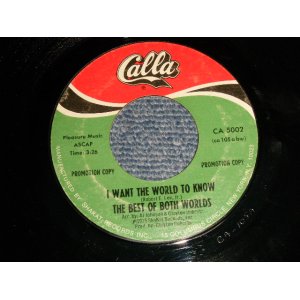 画像: The Best Of Both Worlds - A)I Want The World To Know   B)Moma Bakes Biscuits (E++/Ex++) / 1975 US AMERICA ORIGINAL Used 7" SINGLE 