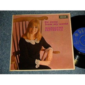 画像: MARIANNE FAITHFULL - GO AWAY FROM MY WORLD (Ex++/Ex+++)  / 1965 UK ENGLAND ORIGINAL Used 7" 45 rpm EP with PICTURE SLEEVE 