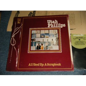 画像: UTAH PHILLIPS - ALL USED UP: A SCRAPBOOK (With SCRAPBOOK)  (MINT-/MINT-) / 1979 US AMERICA ORIGINAL Used LP 