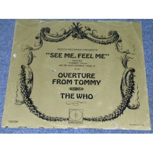 画像: THE WHO - SEE ME FEEL ME  / 1970 US ORIGINAL 7"SINGLE With PICTURE SLEEVE