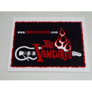 画像: THE VENTURES STICKER BLACK w/FLAME 13.2 x 10.7