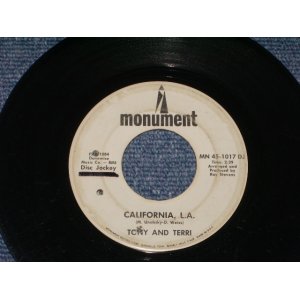 画像: TONY AND TERRI - CALIFORNIA L.A.  / 1968 US ORIGINAL White Label Promo 7"Single 