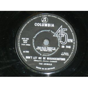 画像: THE ANIMALS - DON'T LET ME BE MISUNDERSTOOD / 1965 UK ORIGINAL 7"Single