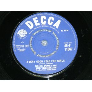 画像: BRIAN POOLE and THE TREMELOES - A VERY GOODE YEAR FOR GIRLS/ 1963 UK ORIGINAL 7"Single