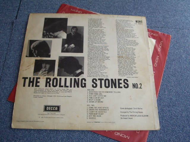 画像: ROLLING STONES - NO.2 ( MATRIX NUMBER  A) XZAL-6619-2A/ B) XZAL-6620-2A ) ( Ex++/Ex++) / 1964 UK ENGLAND ORIGINAL "Maroon with Unboxed DECCA label" MONO Used LP 