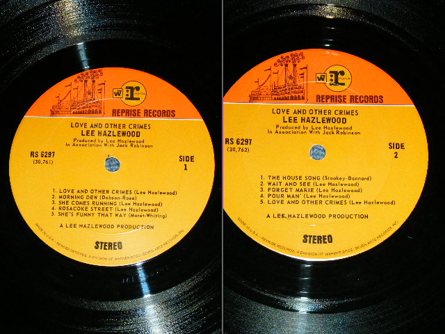 画像: LEE HAZELWOOD - LOVE and OTHER CRIMES （１st Press　 ORANGE AND BROWNI\ Label ) / 1968 US ORIGINAL  LP 