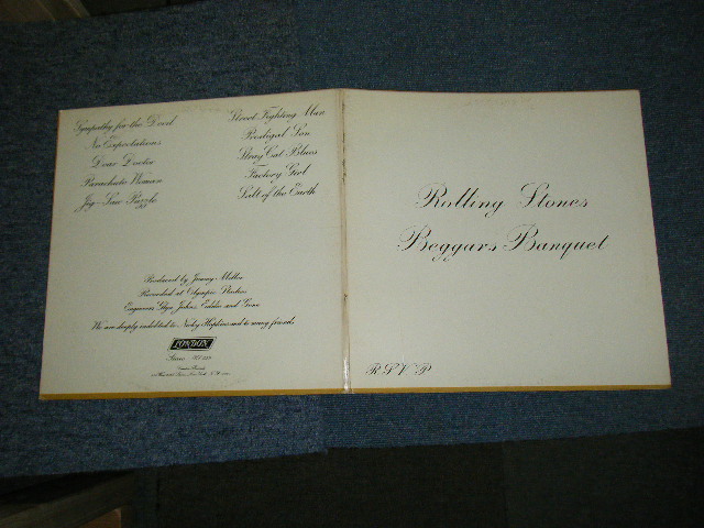 画像:  THE ROLLING STONES - BEGGARS BANQUET ( MATRIX # PS-539- ZAL-8476-1A-1T /ZAL-8477-1A 1 T  : Ex+/MINT- )/ 1974? US AMERICA REISSUE 2nd Press Non-Credit Back Cover  LP 