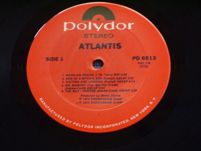 画像: ATLANTIS - ATLANTIS / 1975 US ORIGINAL LP 