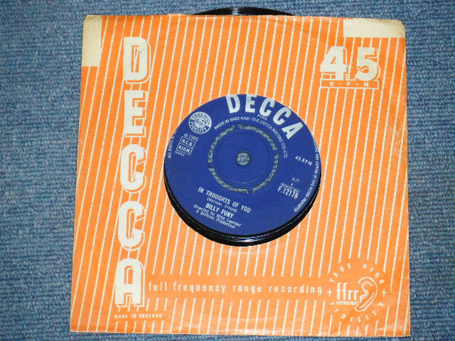 画像: BILLY FURY - IN THOUGHTS OF YOU / 1965 UK ORIGINAL 7"Single