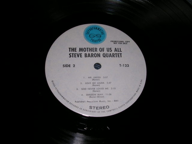 画像: STEVE BARON QUARTET - THE MOTHER OF US ALL   / 1969 US ORIGINAL PROMO LP 