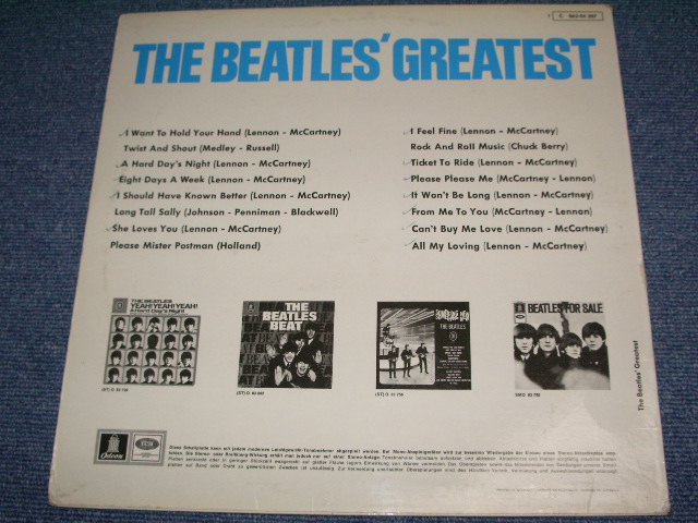 画像: BEATLES - GREATEST HITS  / WEST GERMANY LP