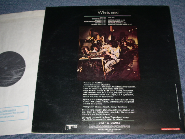 THE WHO - WHO'S NEXT(Ex+++/Mint-) / UK ORIGINAL LP - パラダイス