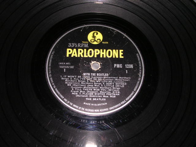 画像: THE BEATLES - WITH THE BEATLES ( MATRIX NUMBER  6N & 6N : "GOT A HOLD" Miss Credit on BACK COVER  ) / UK YELLOW PARLOPHONE ORIGINAL MONO LP