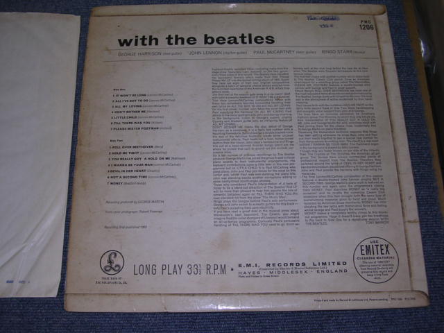 画像: THE BEATLES - WITH THE BEATLES ( MATRIX NUMBER  6N & 6N : "GOT A HOLD" Miss Credit on BACK COVER  ) / UK YELLOW PARLOPHONE ORIGINAL MONO LP