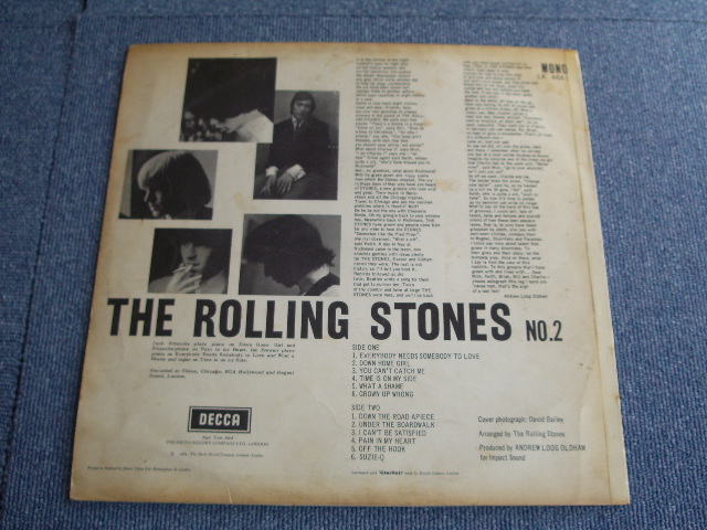 画像: ROLLING STONES - NO.2  ( MATRIX NUMBER A) XZAL-6619-2A/ B) XZAL-6620-2A ) ( Ex+,Ex-/Ex+++ Looks:Ex++) /  1964 UK ENGLAND ORIGINAL "Maroon with Unboxed DECCA label" MONO Used LP 