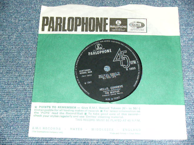 画像: THE BEATLES - HELLO GOODBYE / 1967 FRANCE EXPORT/UK IMPORT ORIGINAL RARE With  "FRAN THE FAN" SLEEVE  Used 7" Single 