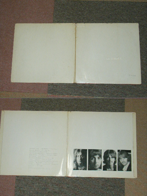 画像:  BEATLES  - THE BEATLES ( WHITE ALBUM : Ex-/Ex+ : No.0045729 ) / 1968 UK ORIGINAL TOP OPEN & 1st Press NO Credit 'An E.M.I. Recording'   Label Used MONO  2 LP  NO Insetrs  