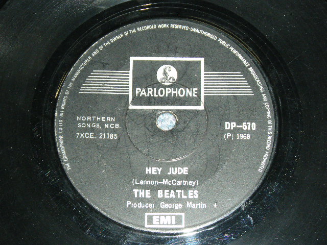 画像1: THE BEATLES - HEY JUDE  / 1970's EUROPE   Used 7" Single 