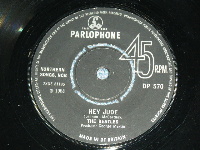 画像: THE BEATLES - HEY JUDE  / 1968 UK EXPORT With SWEDISH PICTURE SLEEVE Used 7" Single  