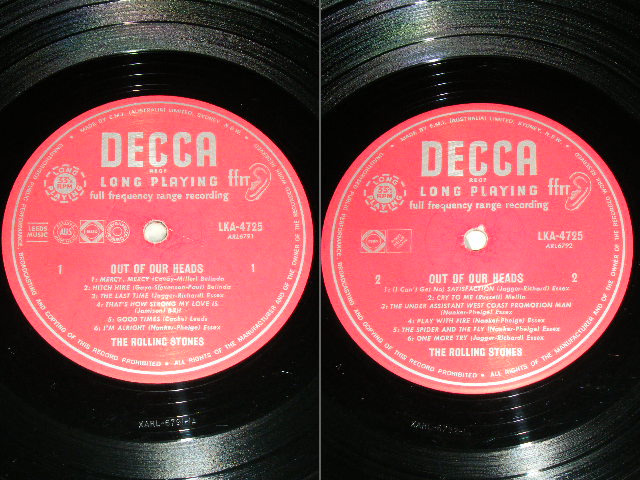 画像: ROLLING STONES - OUT OF OUR HEADS / 1965 AUSTRALIA ORIGINAL "Unboxed DECCA"Label MONO LP