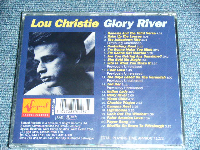 画像: LOU CHRISTIE - GLORY RIVER / 1990's UK ORIGINAL Brand New  Sealed CD