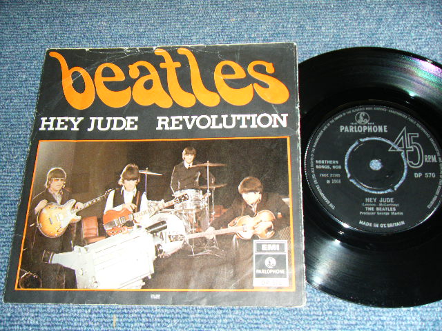 THE BEATLES - HEY JUDE ( VG++/Ex ) / 1968 UK EXPORT With SWEDISH PICTURE  SLEEVE Used 7