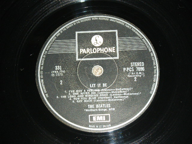 THE BEATLES - LET IT BE ( 1st Press ONE 