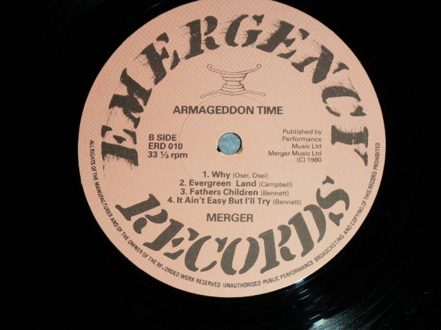 画像: MERCER - ARMAGEDON TIME  / 1980 UK ORIGINAL Used LP 