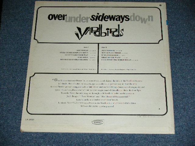 画像: THE YARDBIRDS - OVER UNDER SIDEWAYS DOWN  /  1966 US ORIGINAL "PROMO" MONO Used LP 