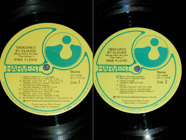 画像: PINK FLOYD - OBSCURED BY CLOUDS ( With INSERTS :  Matrix Number : F-3/F-7 : Ex/Ex+++) / 1972 US ORIGINAL Used LP 