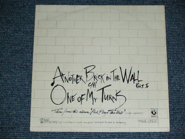 画像: PINK FLOYD - ANOTHER BRICK IN THE WALL Part II  / 1979 WEST-GERMANY ORIGINAL Used  7"Single  With PICTURE SLEEVE  