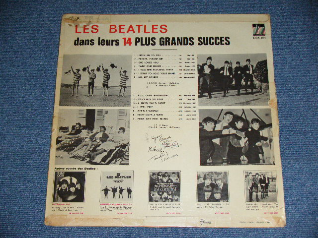 画像: THE BEATLES - DANS LEURS 14 PLUS GRANDS SUCCES (VG/VG+++) / 1965 FRANCE FRENCH ORIGINAL 'BLUE' LABEL  Used LP 