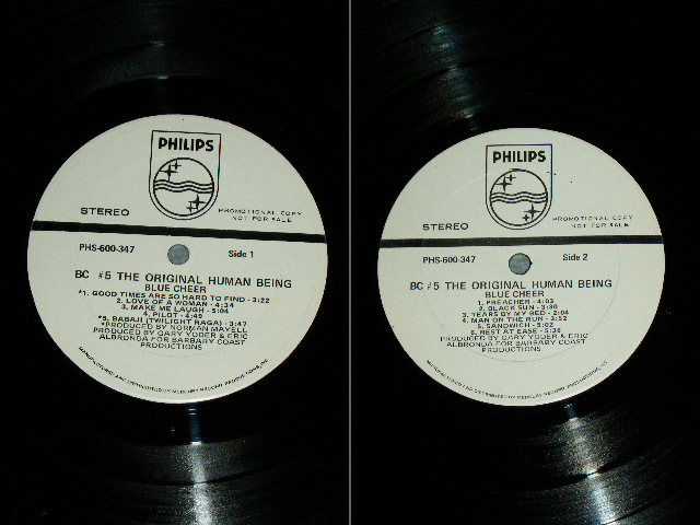 画像: BLUE CHEER - THE ORIGINAL HUMAN BEING  / 1971 US ORIGINAL White Label PROMO  Used LP